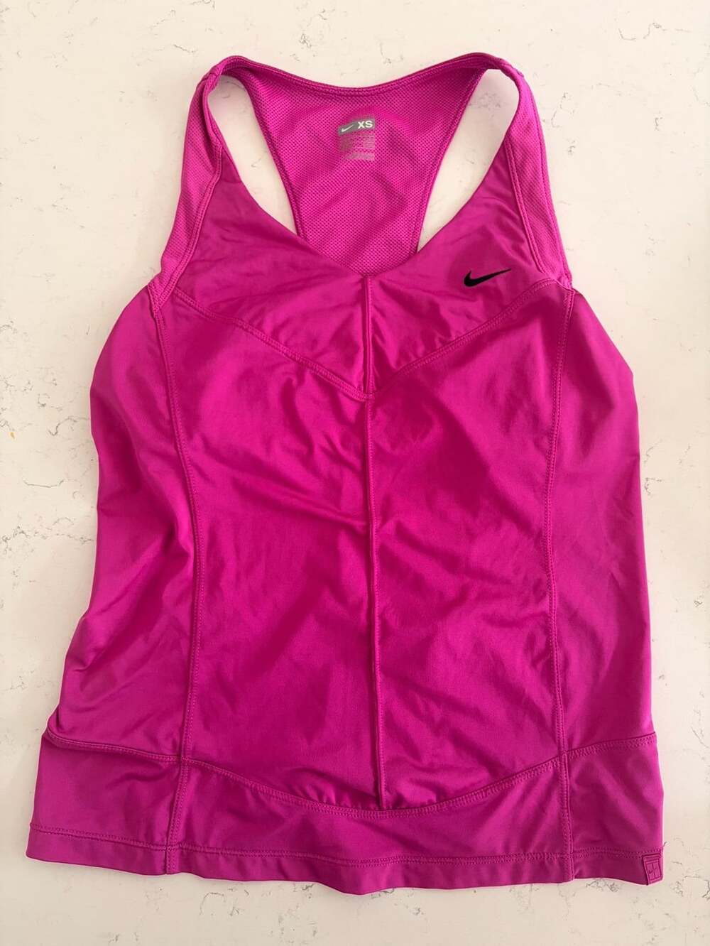 Nike Tennis Tank Top Size XS Pink Built In Bra - Picture 2 of 6
